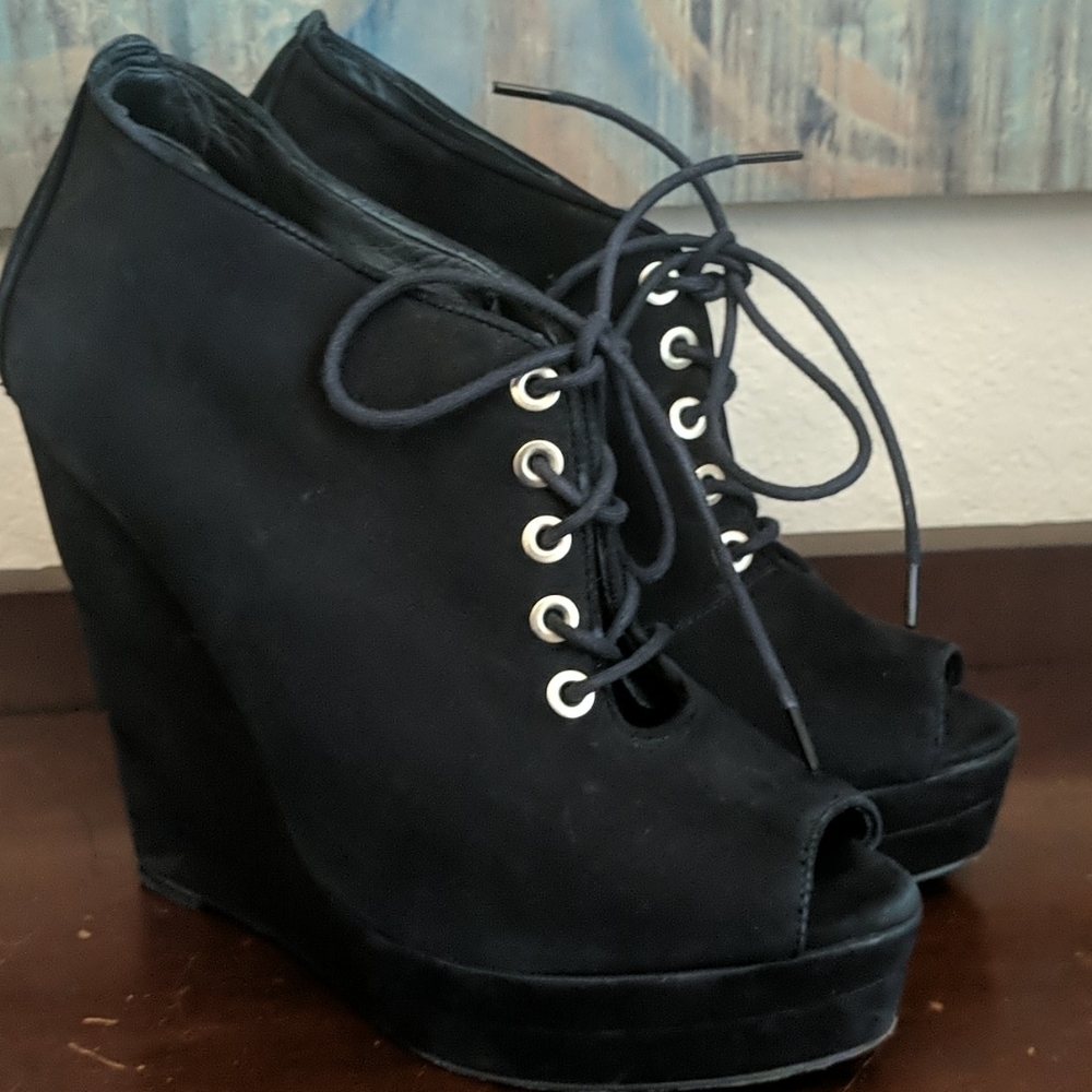 DIANE von FURSTENBERG Payton Suede Platform Wedge